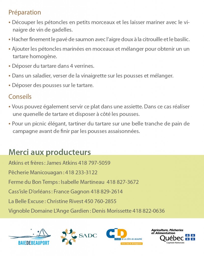 Recette de tartare aigre doux